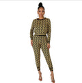 New Letter Women's Casual Fashion Women's Long-sleeved Two-piece Suit