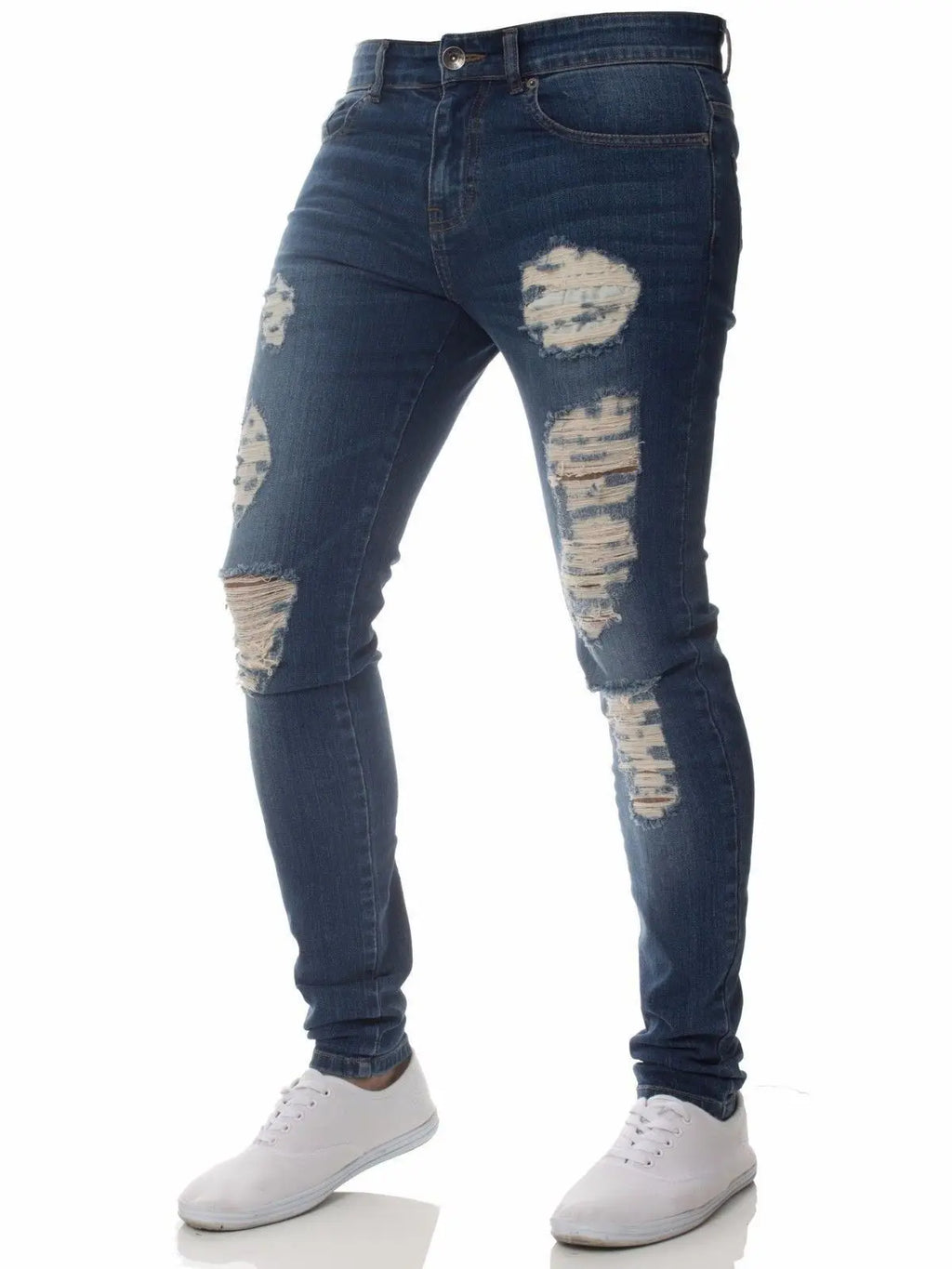 Mens Jeans Brands Straight Stretch Slim Jean Homme Pantalones Hombre Casual Pants Denim Trousers Baggy Jeans Black Blue